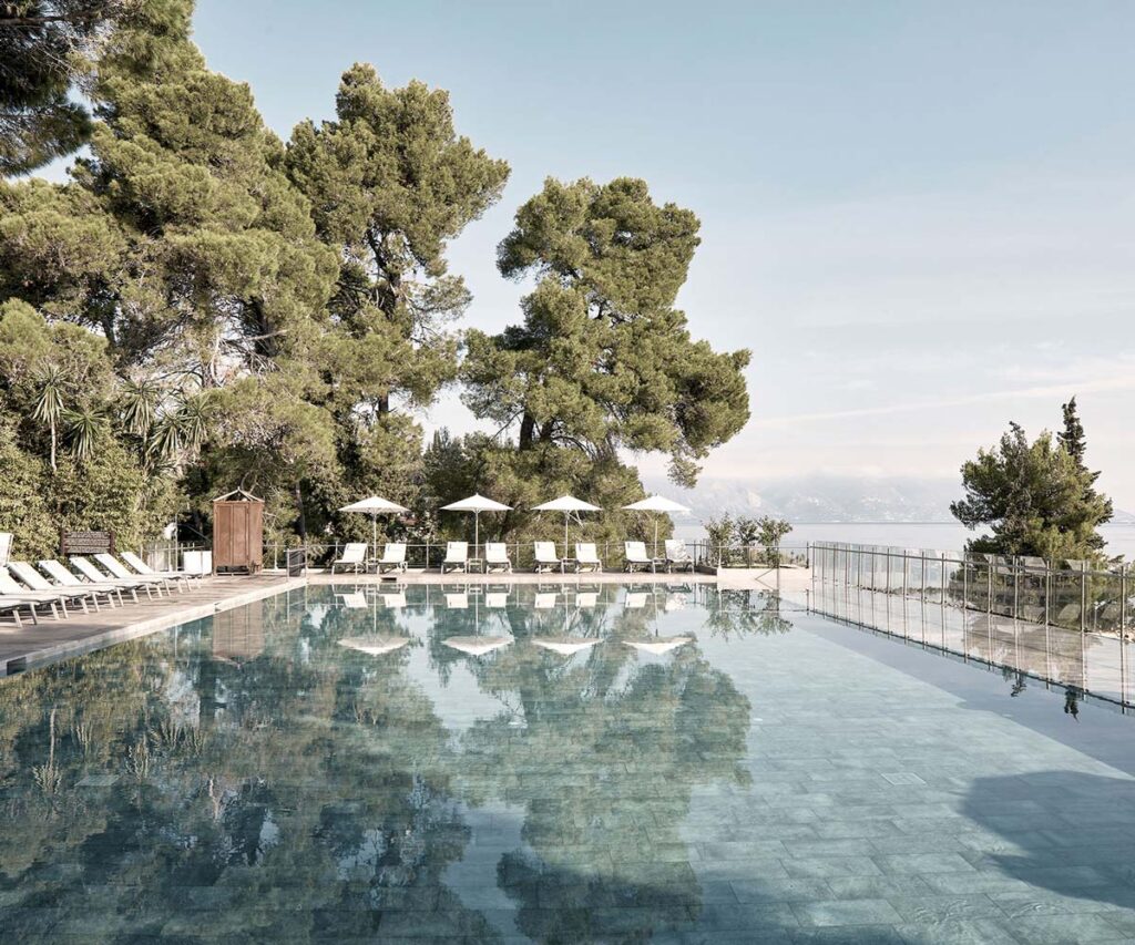 Thetacon Architecture Construction Corfu Kontokali Bay Resort and Spa in Kontokali sandy beach sun ionian sea cover