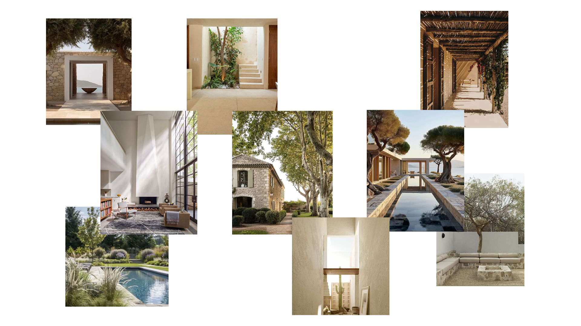 Thetacon Architecture Construction Corfu Casa Corcerro in Kortiraki process indoor moodboard