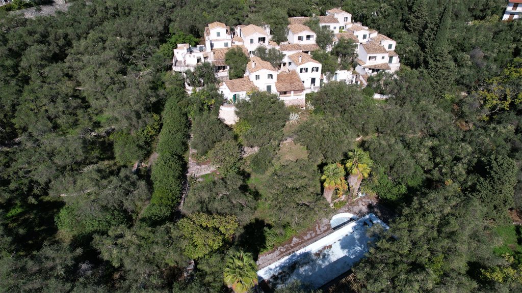 Asprochori Thetacon Architecture Construction Corfu Nisaki white village with pool