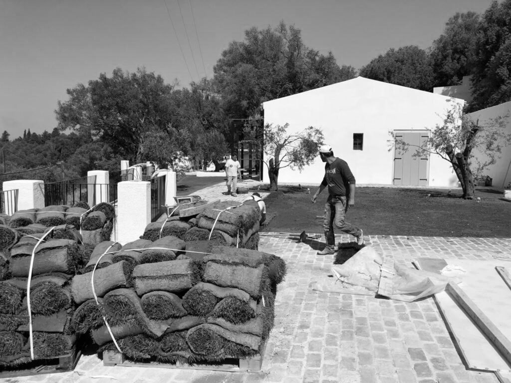 Thetacon Architecture Construction Corfu Casa Apalati Contemporary mediterranean villa in Pelekas process 12
