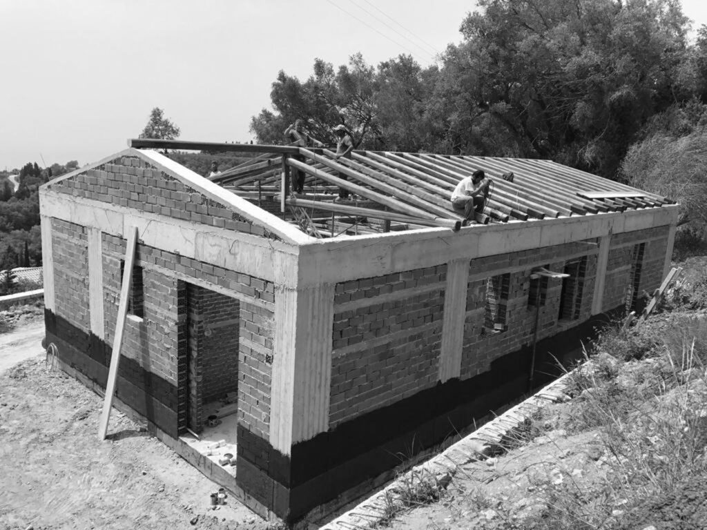 Thetacon Architecture Construction Corfu Casa Apalati Contemporary mediterranean villa in Pelekas process 17