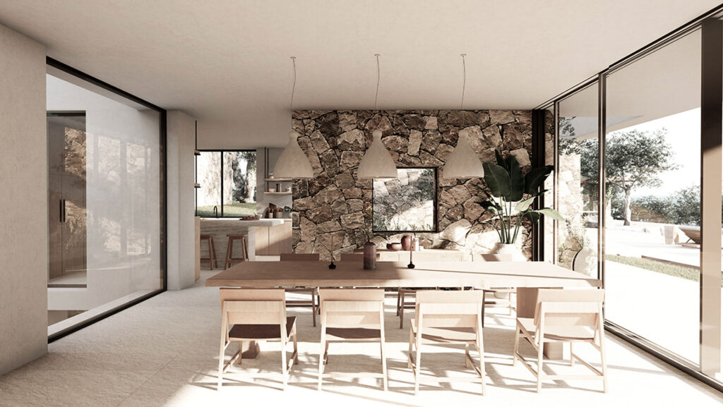 Thetacon Architecture Construction Corfu Cliff house finals Interior Landscape 6