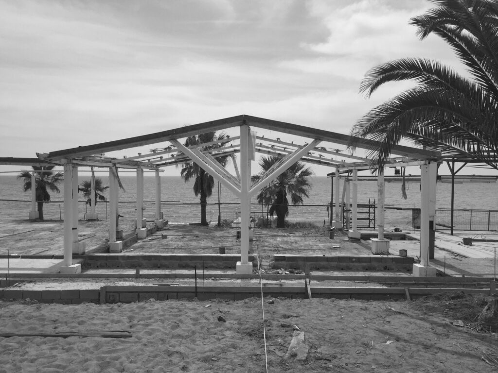 Thetacon Architecture Construction Corfu Nagual Beach Bar Kontogialos beach ionian sea process 3