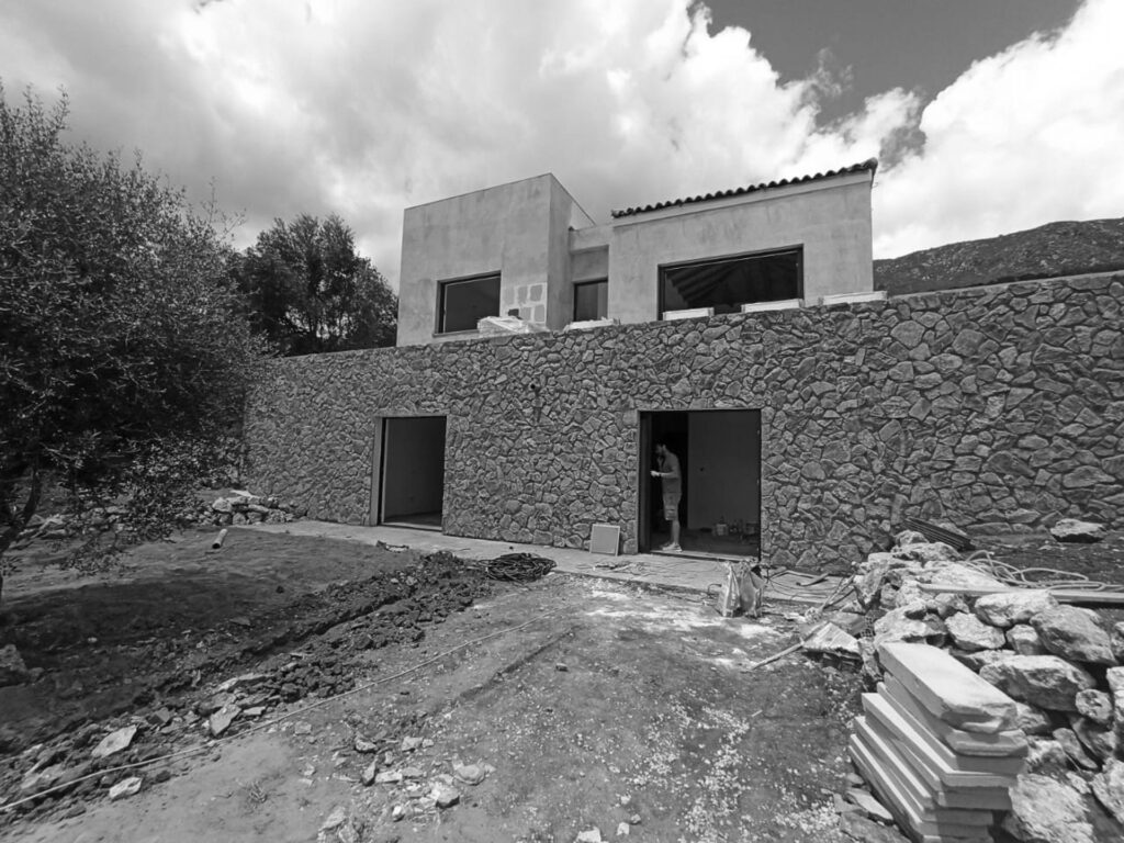 Thetacon Architecture Construction Corfu Spartilas house Modern villa in Spartilas process 12