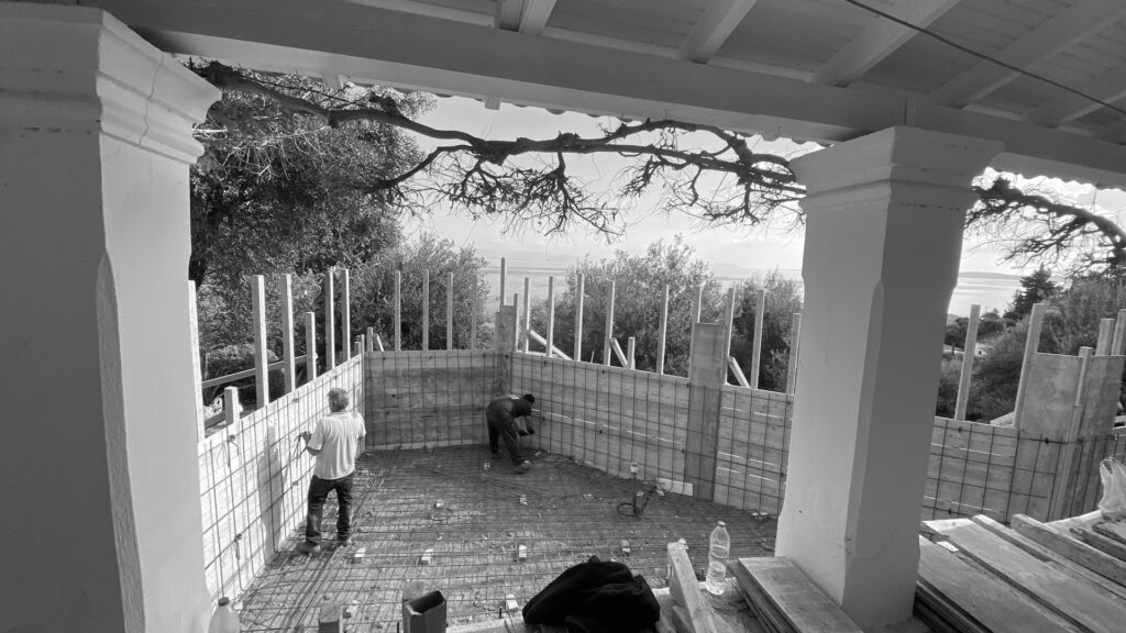 Thetacon Architecture Construction Corfu Zoela Faye Modern villa in Achilleion process 13