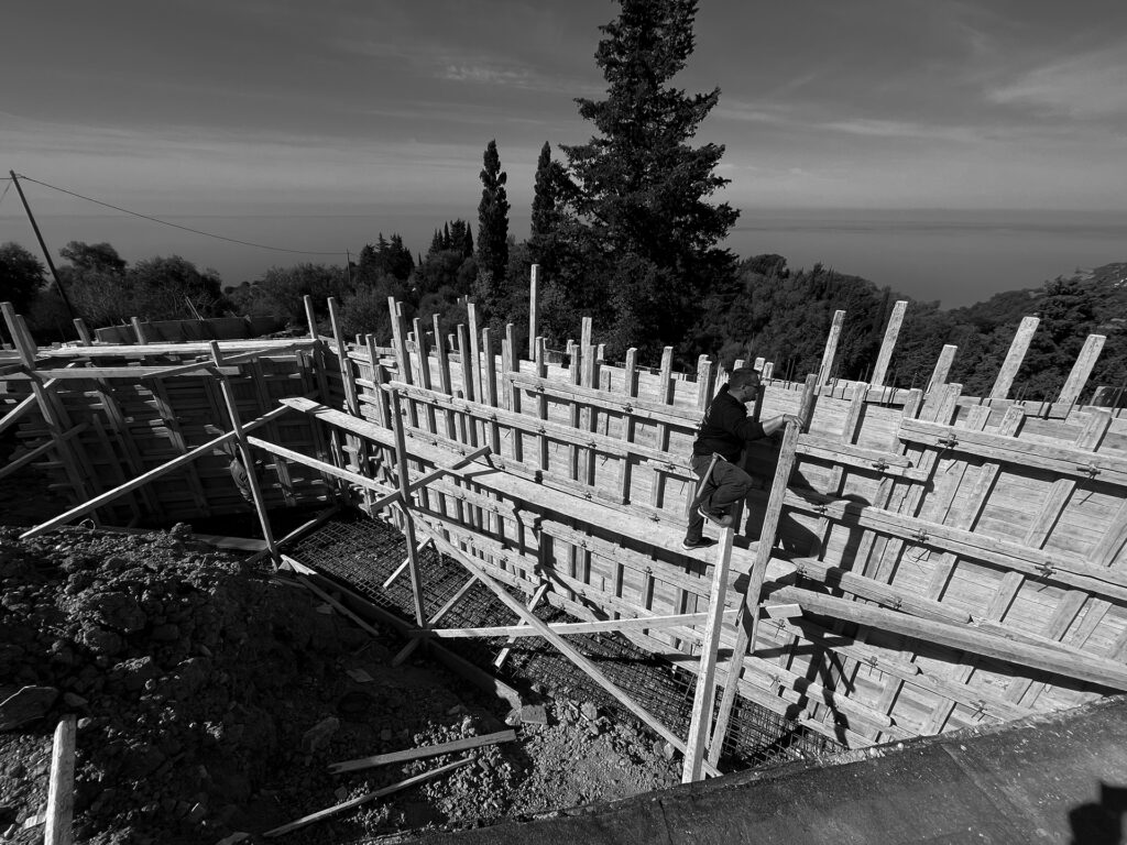 Thetacon Architecture Construction Monopati Corfu Pelekas Residential Mediterrenean Sea View Process (20)