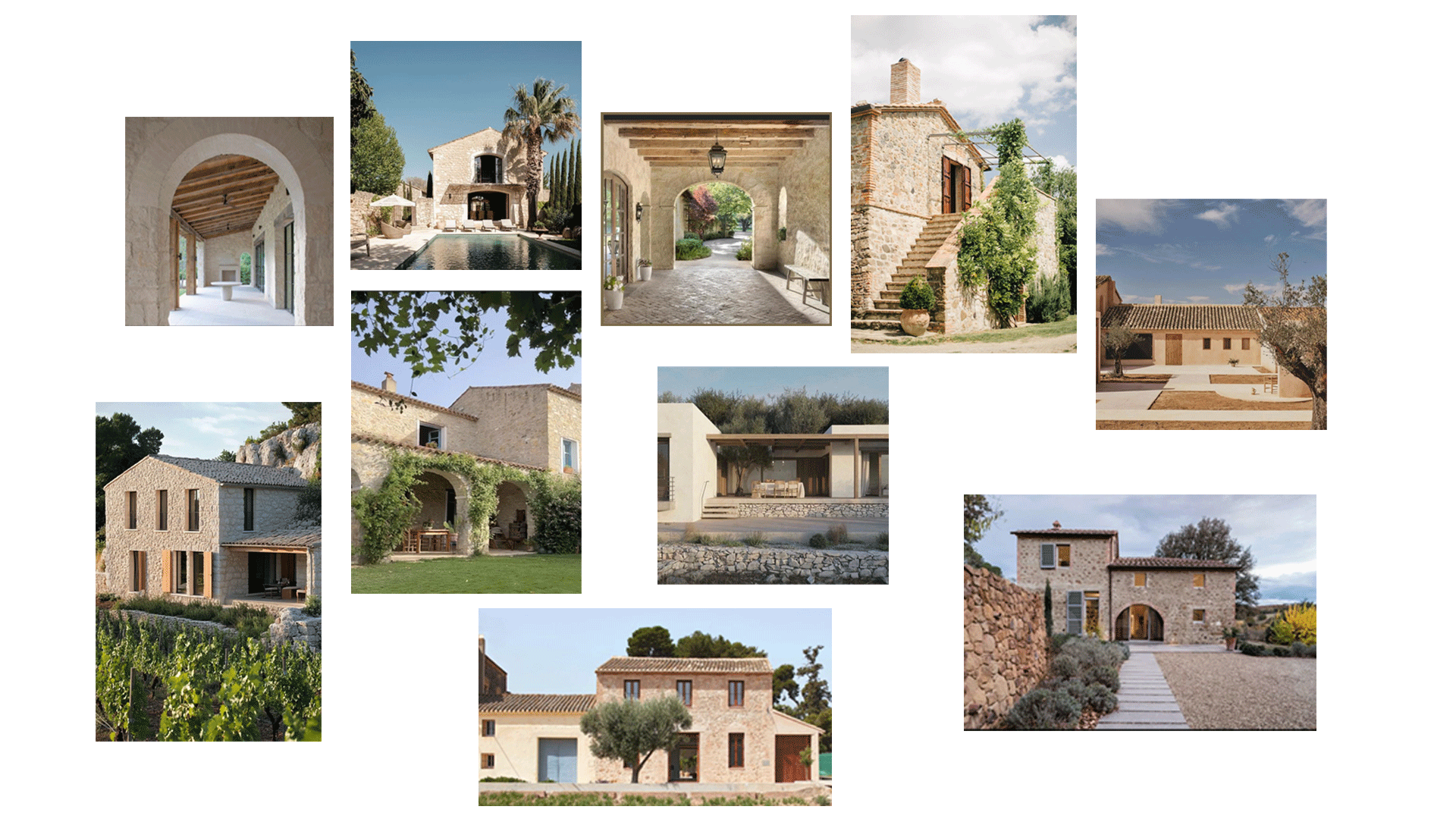 Thetacon Architecture Construction Paxos Volta Minimal villa stone sea view in Gaios moodboard